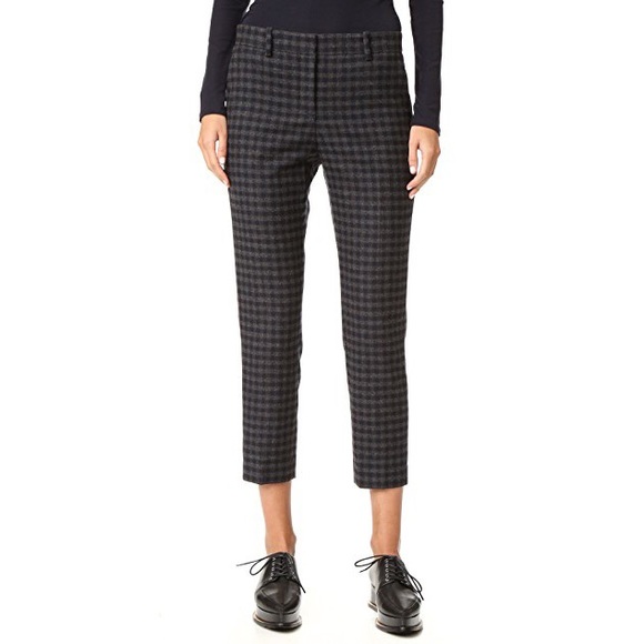Theory Pants - Theory Treeca 2 Plaid Cropped Pants